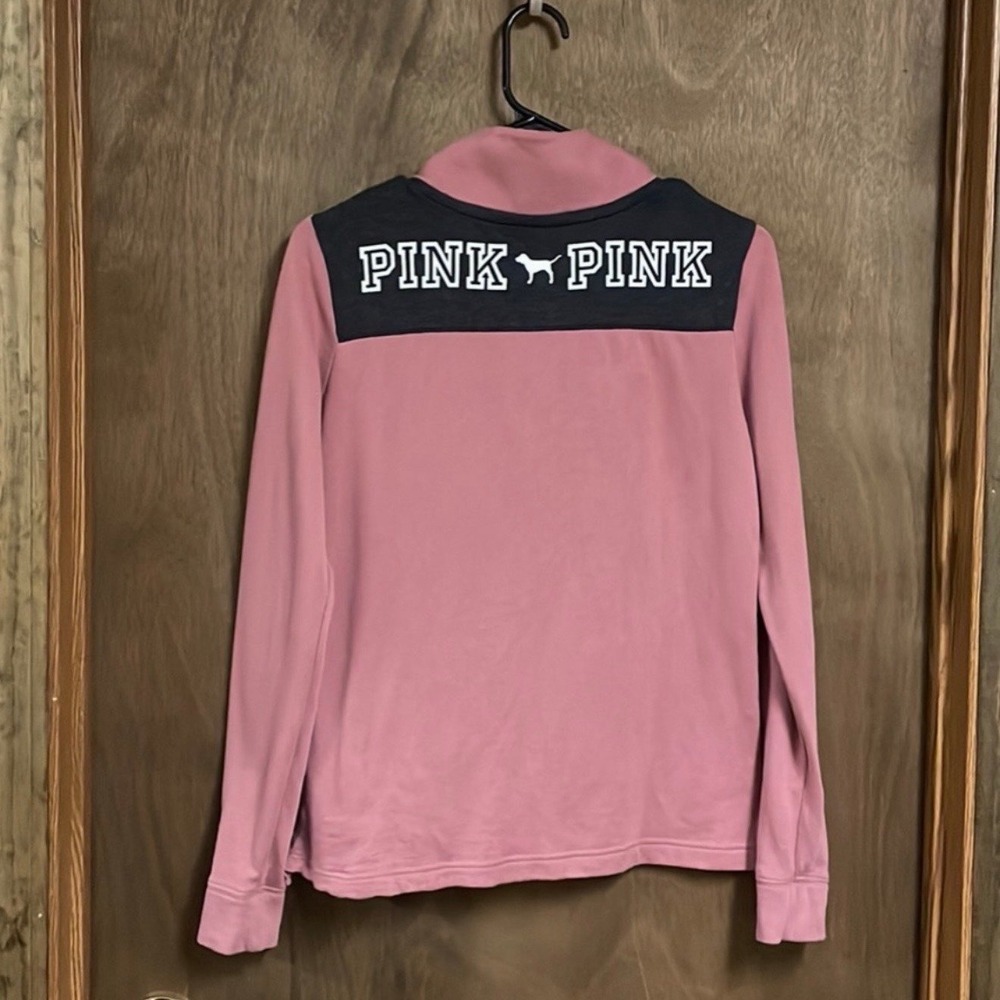 Victorias Secret Pink Quarter Zip Sweatshirt Extra Small